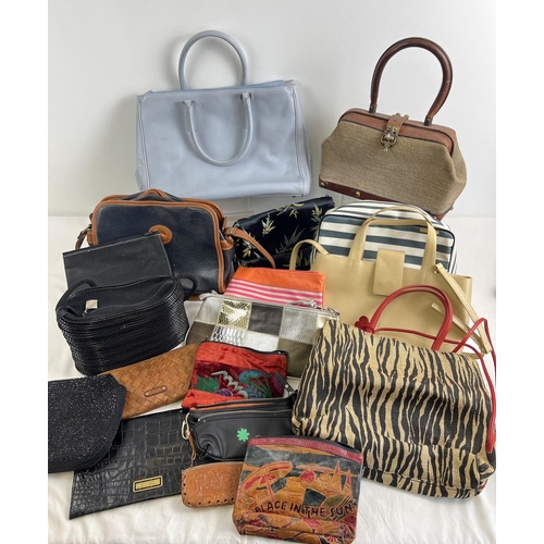 1338 - A box of assorted handbags, clutch bags and purses to include Michael Kors clutch, black beaded even... 