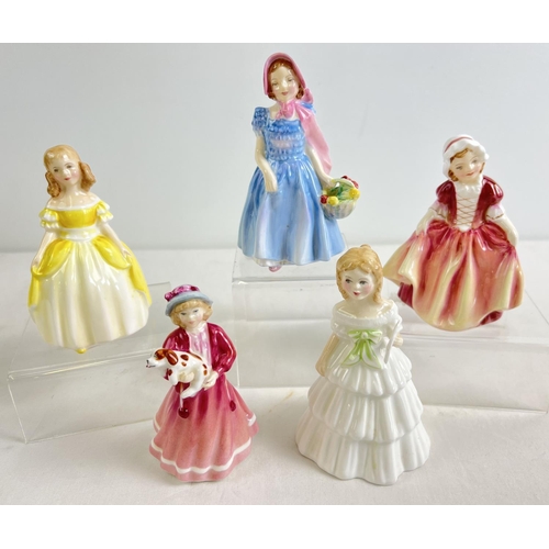 1181 - 5 small Royal Doulton ceramic figurines. 1950's HN2109 Wendy; HN2120 Dinky Do; HN2424 Penny; HN2995 ... 