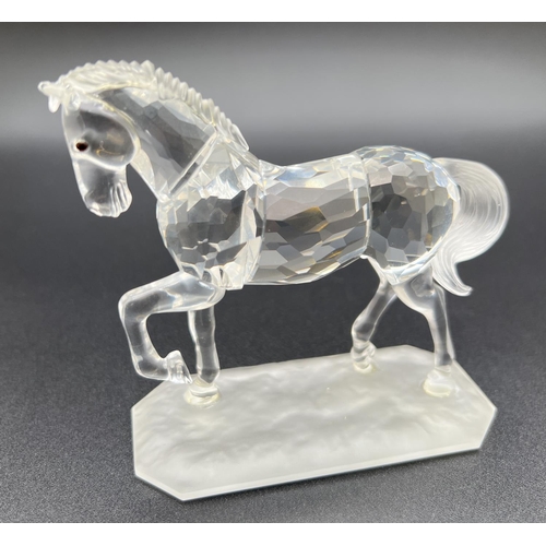 1199 - Retired Swarovski Crystal Arabian Stallion 221609 Horse. Boxed and with card outer sleeve. Approx. 9... 