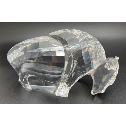 1200 - Retired Swarovski Crystal The Buffalo (2003-2004) 624598. Boxed and with card outer sleeve (small te... 