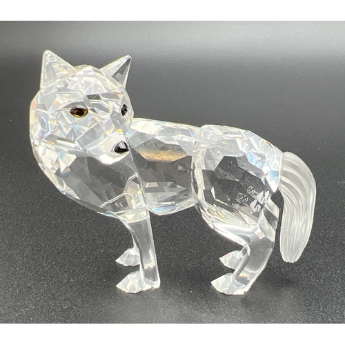 1203 - Boxed Swarovski Crystal Wolf 207549, complete with certificate. Part of the “Fairy Tales” collection... 