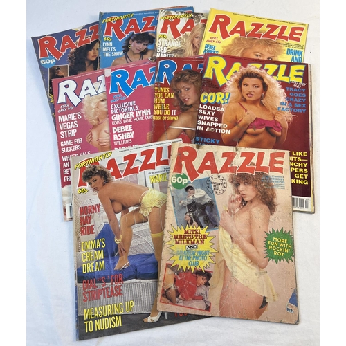 47 - 10 assorted issues of Razzle, adult erotic magazine from Paul Raymond. From volumes 2 - 6.