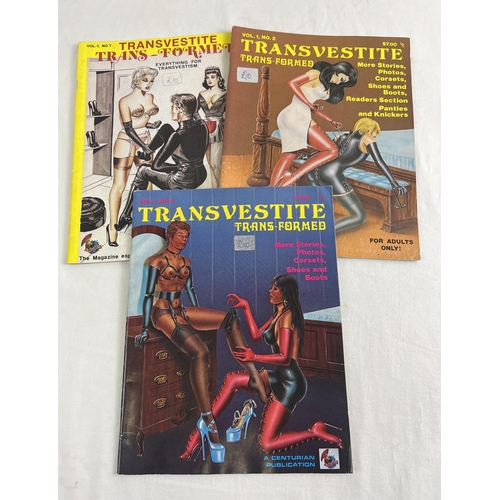 199 - First 3 issues, Volume 1 issues 1 - 3 of Transvestite Trans-formed, specialist fetish adult erotic m... 