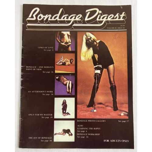 200 - First issue, volume 1 No. 1 of Bondage Digest, specialist fetish adult erotic magazine from 1974. In... 