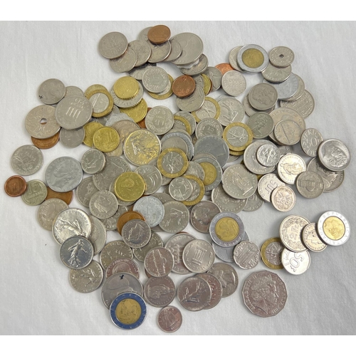 4 - A collection of assorted foreign coins to include Australian 2015 50 cent coin. Lot includes coins f... 