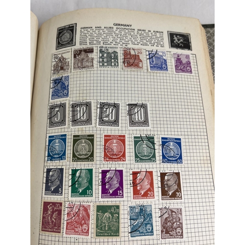 63 - A green The Everest Illustrated Stamp Album containing British and world stamps. Together with a col... 