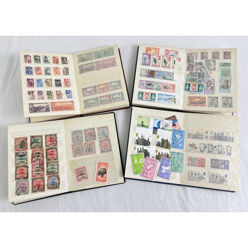 69 - 4 small 'Ace' stamp albums containing a quantity of assorted vintage British & Overseas stamps.