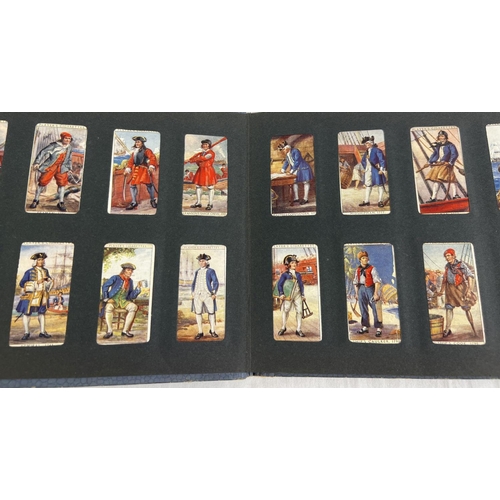 115 - 3 vintage cigarette card albums containing vintage card sets and parts sets together with a bag of l... 