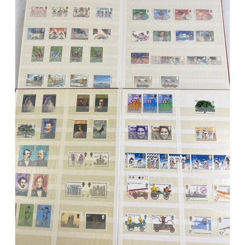 86 - 2 vintage stamp stock books containing assorted mid century British stamps.