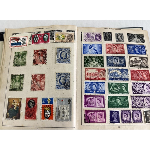 88 - A vintage Stanley Gibbons Stamp album of assorted world stamps to include franked & unfranked exampl... 