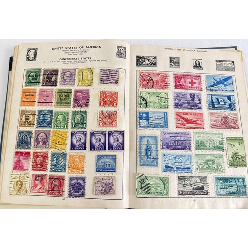 88 - A vintage Stanley Gibbons Stamp album of assorted world stamps to include franked & unfranked exampl... 