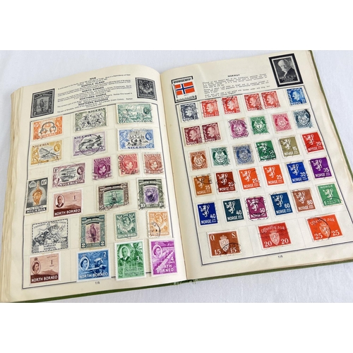 89 - A vintage Globe Trotter Stamp album of assorted world stamps to include franked & unfranked examples... 