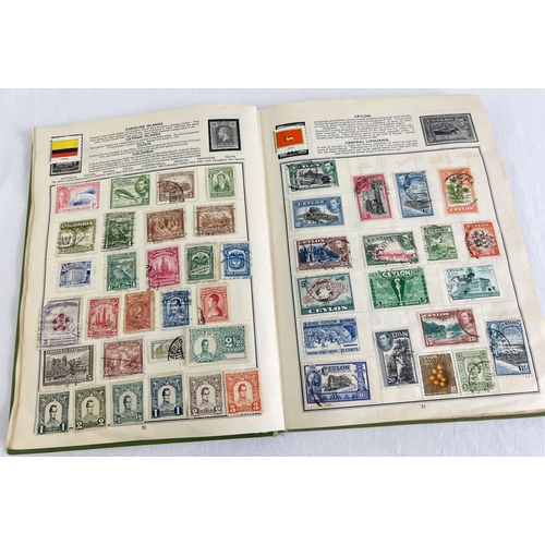 89 - A vintage Globe Trotter Stamp album of assorted world stamps to include franked & unfranked examples... 