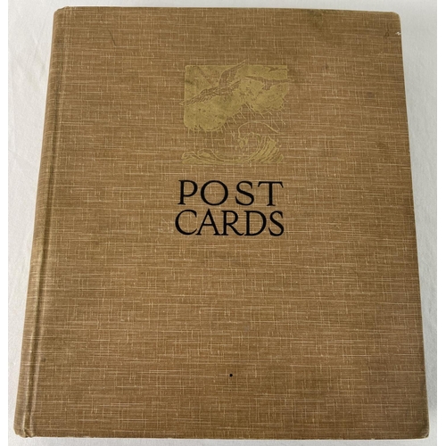 243 - An Art Deco postcard album containing 130+ assorted ship postcards & photographs.