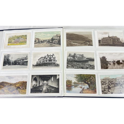 247 - A very large album containing approx. 210 assorted Victorian, Edwardian & Vintage postcards to inclu... 