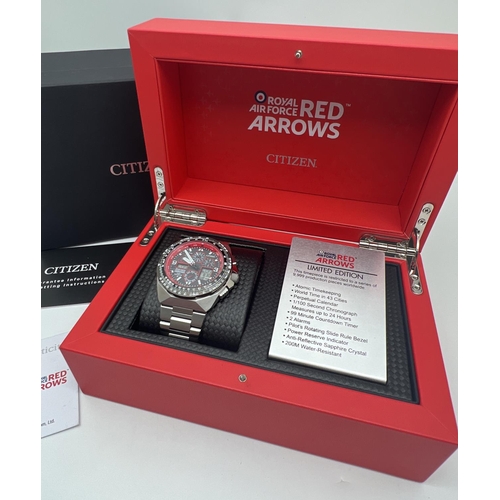 1159 - A boxed Limited Edition Royal Air Force Red Arrows Promaster Skyhawk A.T Eco Drive wristwatch by Cit... 