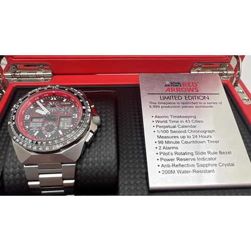 1159 - A boxed Limited Edition Royal Air Force Red Arrows Promaster Skyhawk A.T Eco Drive wristwatch by Cit... 