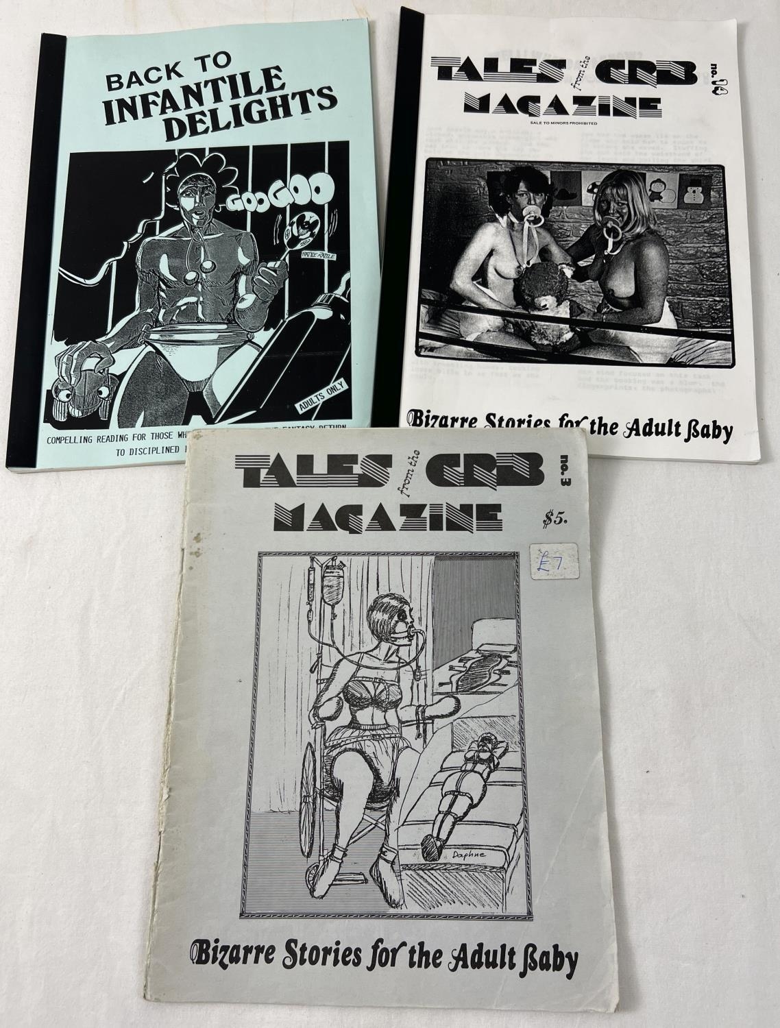 3 vintage specialist/fetish adult erotic fiction magazines relating to  adult babies & Nursery Treatm