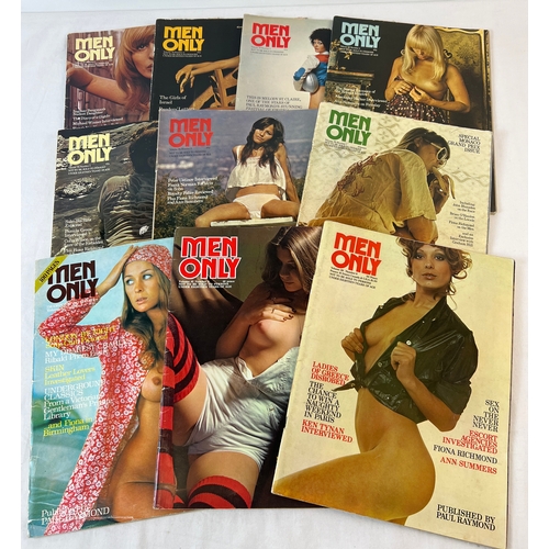 10 vintage 1970's issues of Men Only, adult erotic magazine from Paul Raymond. From volumes 37, 39 & 41.