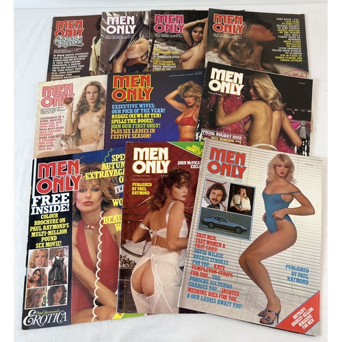 59 - 10 vintage late 1970's & early 80's issues of Men Only, adult erotic magazine from volumes 41 - 46.