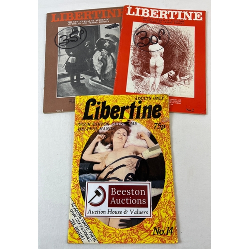 3 issues of Libertine; The New Journal of Authentic Victorian and Period  Erotica. To include first 2