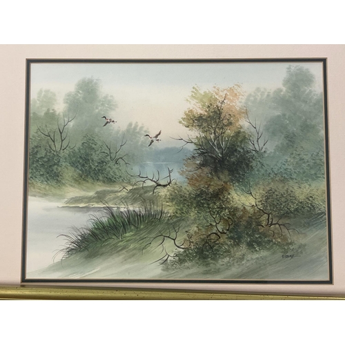 1389 - A set of 4 framed & glazed watercolours by Viroff, all signed to lower right. Double mounted and in ... 