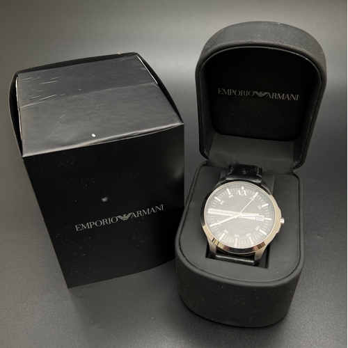 1131 - A men's AX2101 Armarni Exchange writchwatch by Emporio Armani, complete with case and outer box. Bla... 