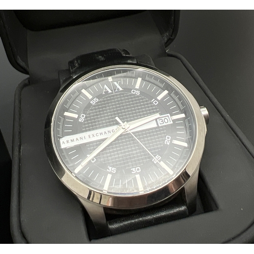 1131 - A men's AX2101 Armarni Exchange writchwatch by Emporio Armani, complete with case and outer box. Bla... 