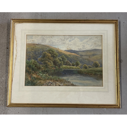 1384 - A framed and glazed antique watercolour 