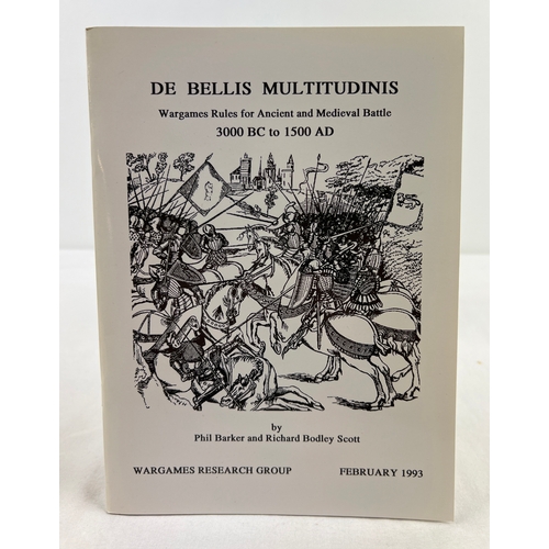 37 - De Bellis Multitudinis; Wargames Rules 3000 BC to 1500 AD from Wargames Research Group February 1993... 