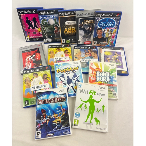 4 - A collection of 14 assorted Playstation 2 and Nintendo Wii games in original cases. 10 PS2 games to ... 