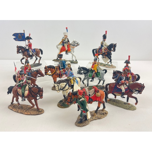 56 - 11 modern hand painted die cast metal collectors figures of soldiers from the 18th and 19th century ... 