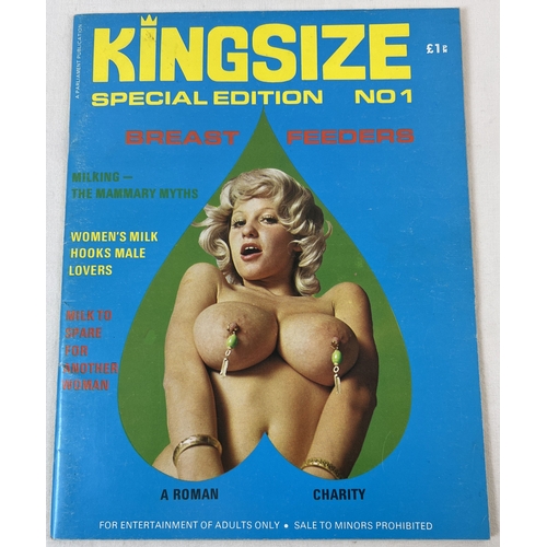 258 - Issue No. 1 of Kingsize Special Edition, adult erotic magazine from 1976 featuring larger breasted w... 