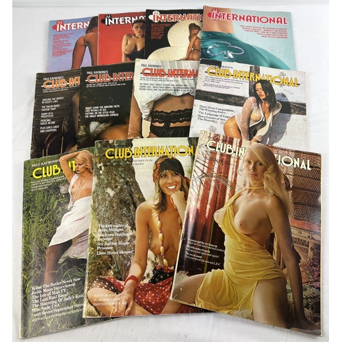 6 - 11 vintage 1970's issues of Club International adult erotic magazine from Paul Raymond Publications.... 