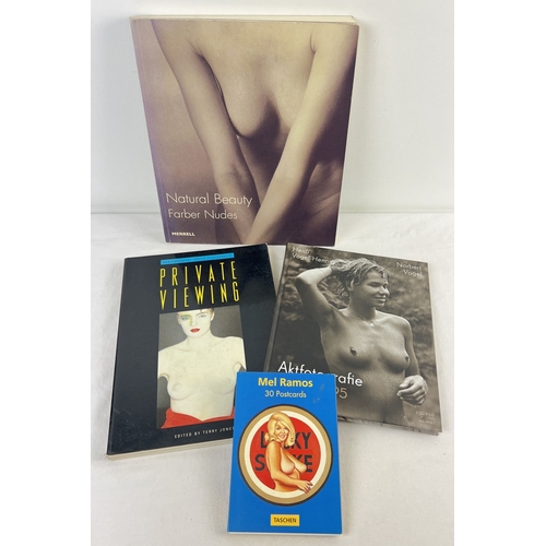 13 - 3 adult erotic photographic books together with a Mel Ramos erotic postcard book from Taschen. Books... 