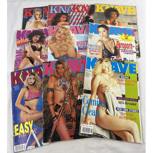 74 - 10 issues of Knave, adult erotic magazine to include Best of Special. All dating from the late 1980'... 