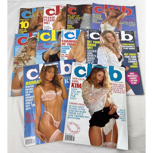 87 - 10 early 1990's issues of Club International, adult erotic magazine from Paul Raymond. From volumes ... 