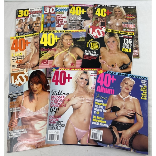 111 - 10 assorted adult erotic magazines featuring mature women. 8 issues of 40+ to include 40+ Album - Ju... 