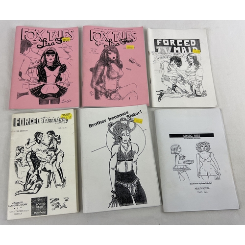 154 - 6 assorted Forced Feminisation/Transvestite vintage adult erotic fiction books to include publicatio... 