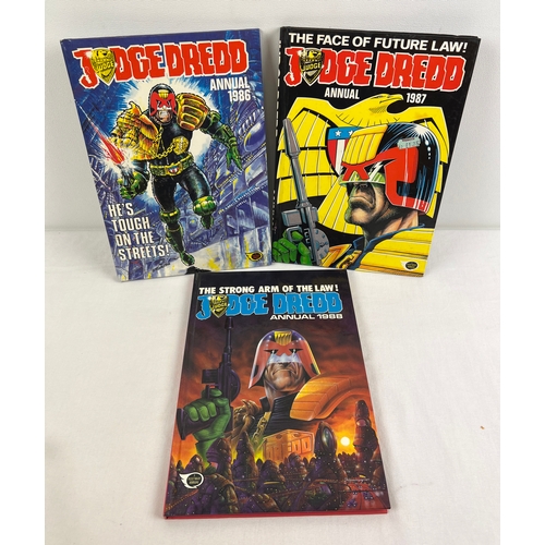 1272 - 3 vintage 1980's Judge Dredd annuals, from 1986, 87 and 1988. All in very good condition.