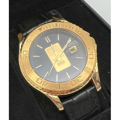CREDIT SUISSE 腕時計 gold ingot 1g 999.9 Wristwatch Elgin USA Credit Suisse 999.9 Fine Gold Ingot 1g