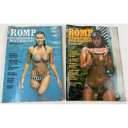 251 - First 2 issues, No's 1 & 2 of late 1970's vintage adult magazine 'Romp'.