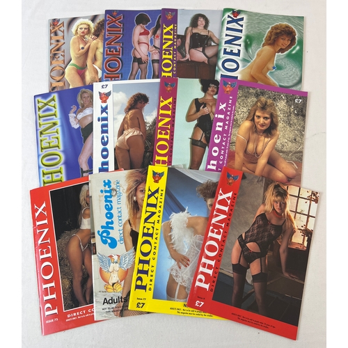 271 - 12 issues of Phoenix, smaller sized adult erotic contacts magazine.