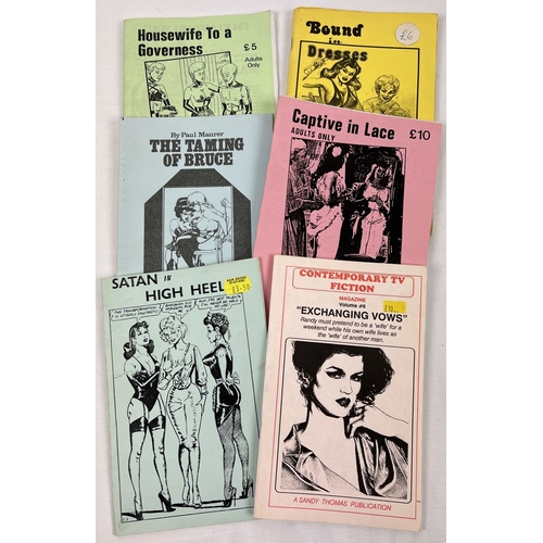 81 - 6 assorted Forced Feminisation/Transvestite vintage adult erotic fiction books to include publicatio... 