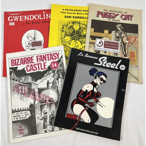 83 - 5 assorted specialist fetish adult erotic art magazines to include No. 1 of Sweet Gwendoline by John... 