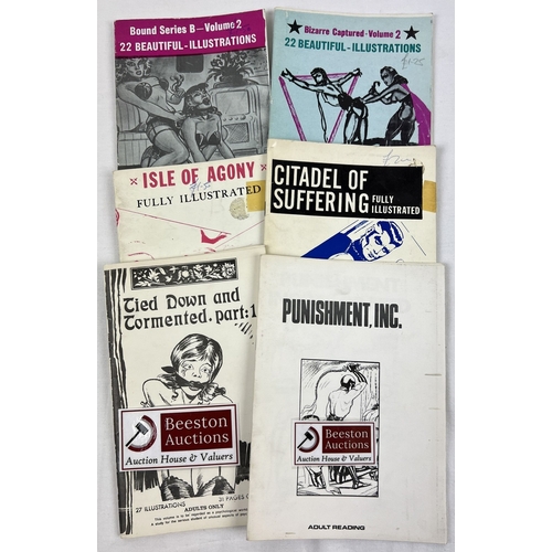 85 - 6 assorted vintage specialist fetish BDSM adult fiction books with illustrations to include 2 from S... 