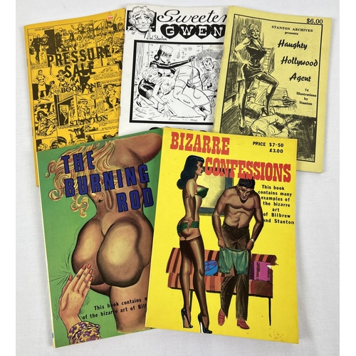 86 - 5 assorted vintage specialist fetish adult erotic art fiction books containing the art work of Stant... 