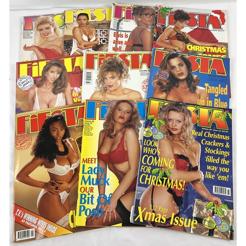 102 - 10 early 1990's issues of Fiesta, adult erotic magazine, from volumes 25 - 28.