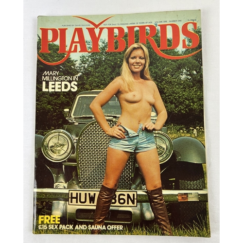 108 - First Issue, volume 1 no. 1 of Playbirds, vintage 1970's adult erotic magazine featuring Mary Millin... 