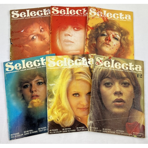 121 - 6 vintage 1970's issues of Selecta; International Color magazine with Swedish Girls, smaller sized a... 